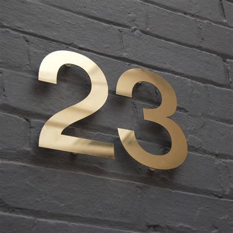 Solid Brass House Numbers 